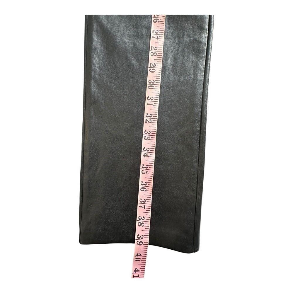 Aritzia Wilfred Womens Faux Leather Straight Leg Pants Size 0 Black High‎ Rise - Picture 8 of 16
